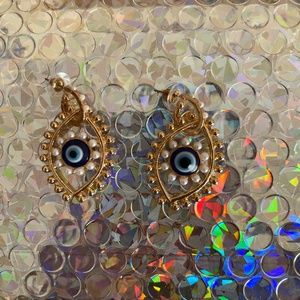 Evil eye earrings